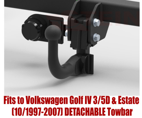 Detachable tow bar - tow, golf