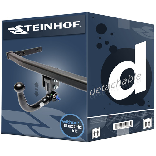 Vertically detachable towbar - vertically,