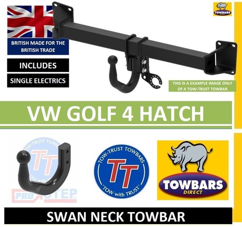 Swan neck towbar for - towbar,